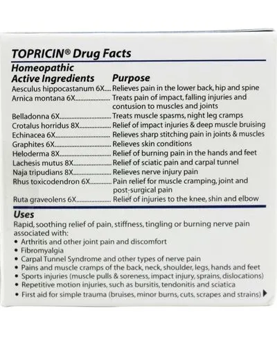 Topricin Supplements Facts