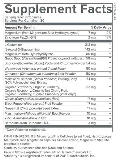 Total Restore Supplements Facts