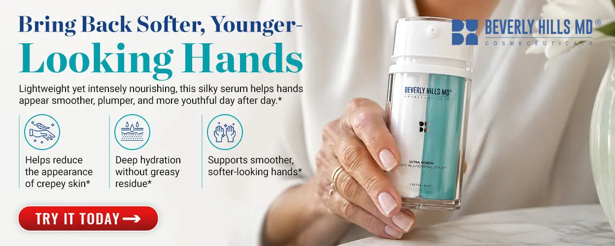 Suero rejuvenecedor de manos Ultra Renew de Beverly Hills MD