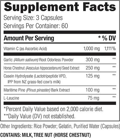 UMZU Redwood Supplement Facts