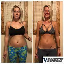 v shred before and after image