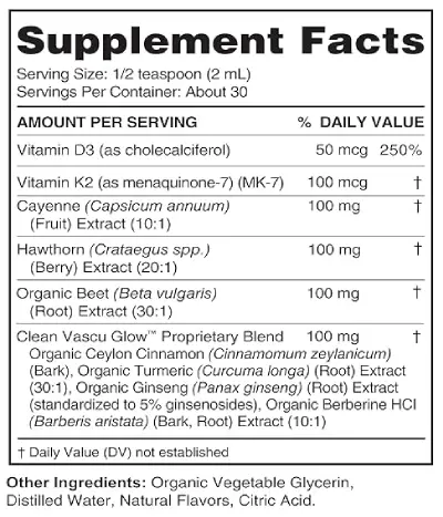 Vascu Flow Drops Supplement Facts