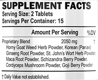 vitalis for men supplements facts