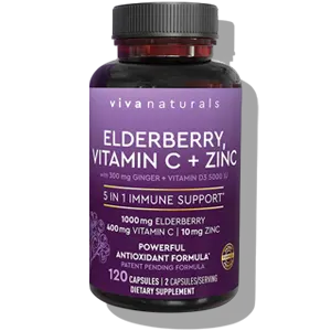 viva naturals elderberry with vitamin c and zinc