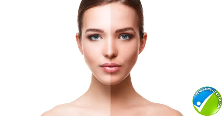woman face half tan