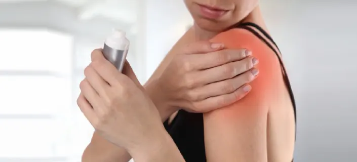 Woman Suffering Shoulder Back Pain